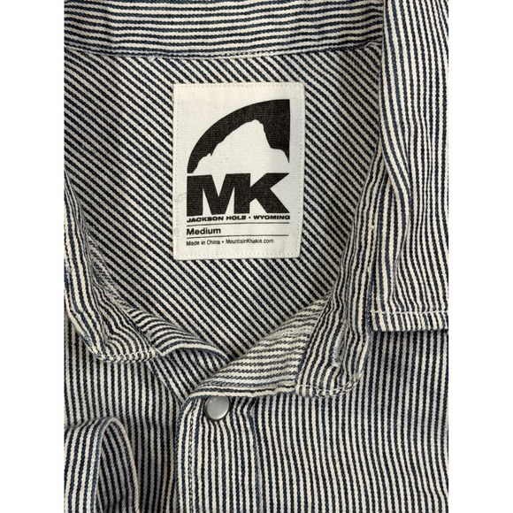 Mountain Khakis Denim Mens Medium Railroad Western Pearl Snap Long Sleeve Shirt - Picture 4 of 7